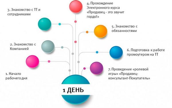 Схема первого этапа стажировки